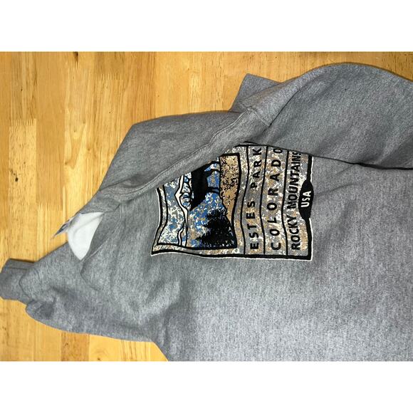 Vintage Estes Park Sweatshirt Colorado Rocky Mountain Crewneck Jerzees 90s XL - Picture 9 of 9